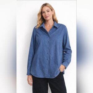 Pendleton Women's Faux Suede Button Down Shirt Size M & Pant Size 10 Set. HL131
